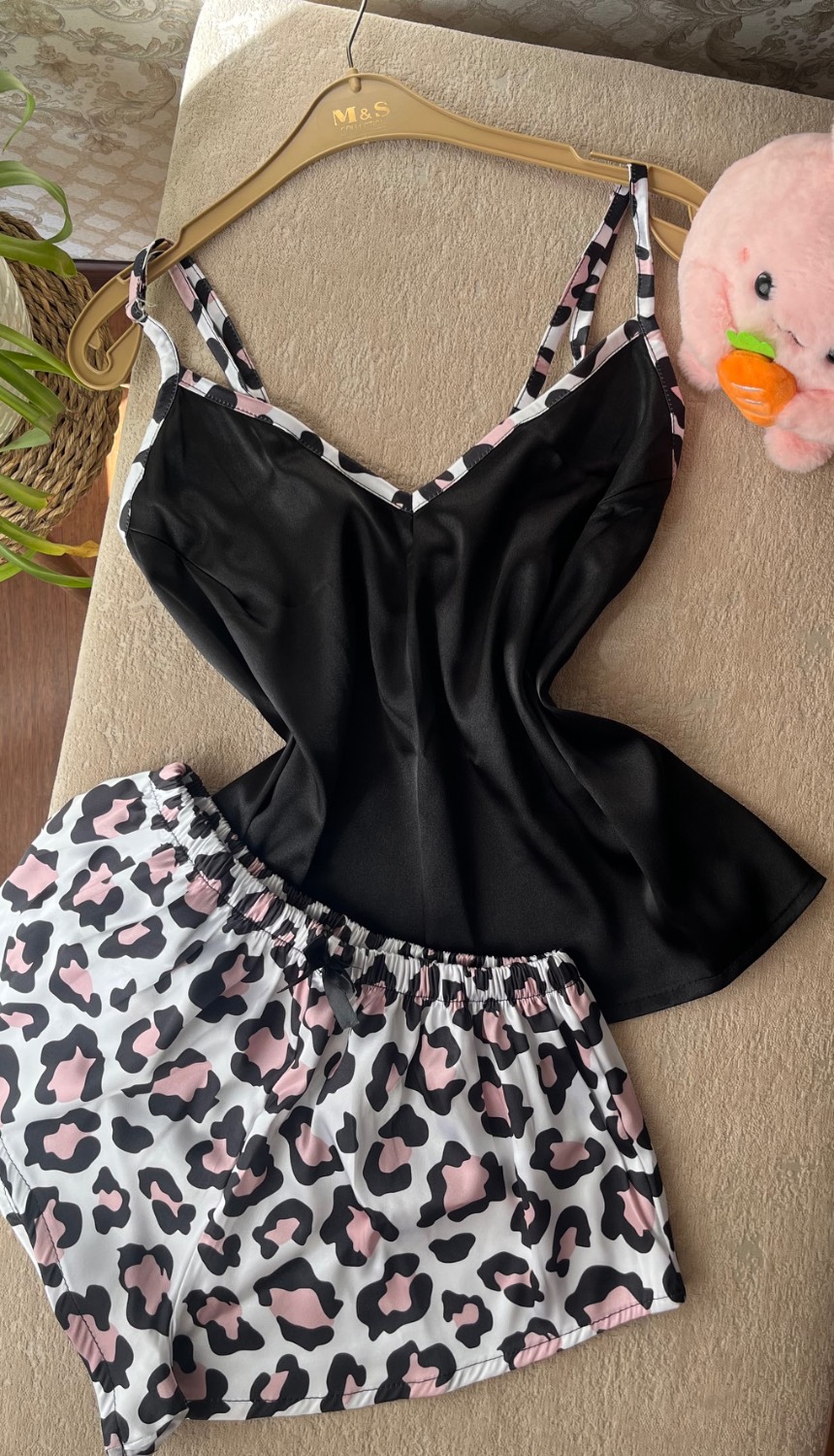 تاپ شورتک ساتن پلنگی کد ۱۱72
